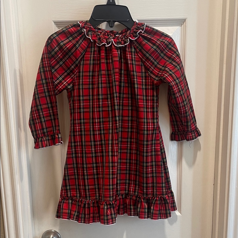 Sweet Dreams Red Plaid Kids Nightgown